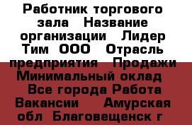 Работник торгового зала › Название организации ­ Лидер Тим, ООО › Отрасль предприятия ­ Продажи › Минимальный оклад ­ 1 - Все города Работа » Вакансии   . Амурская обл.,Благовещенск г.